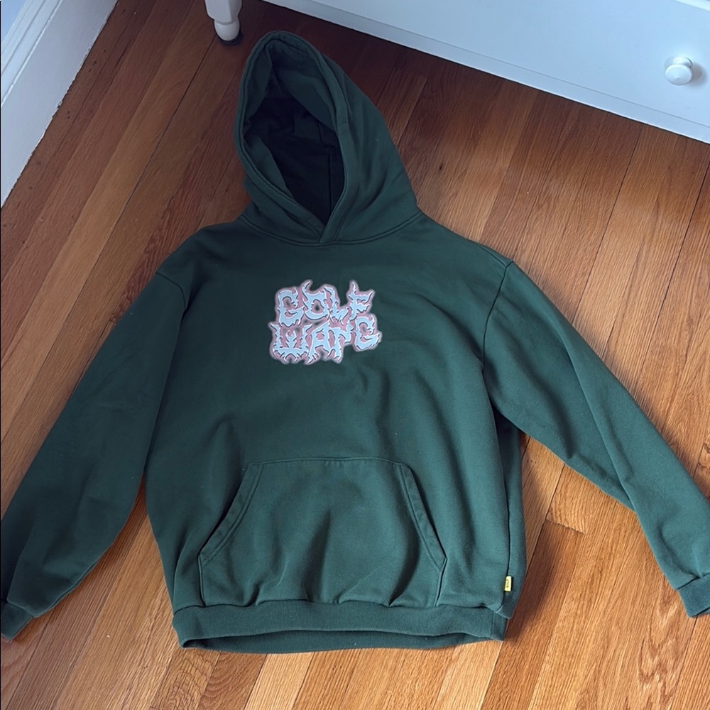 Green Hoodie with Graphic Design